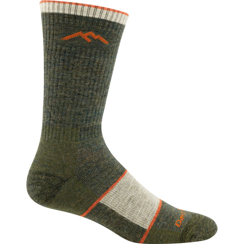 Darn Tough men's hiker boot sock in olive & oatmeal