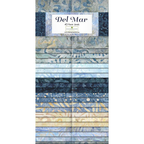 Pre-cut Cotton Fabric Karat Gems Strips 842 del mar