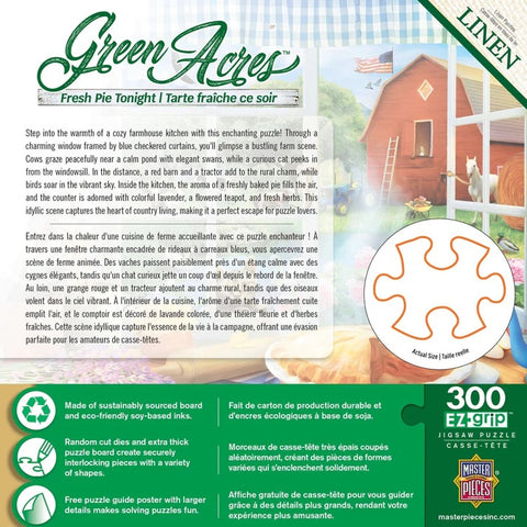 Green Acres - Fresh Pie Tonight 300 Piece EZ Grip Jigsaw Puzzle 32529 back of box