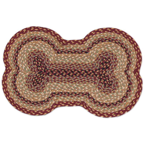 Burgundy Dog bone rug