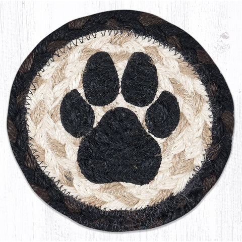 Dog paw print coaster