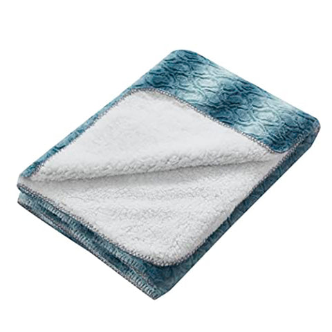Aquamarine Sherpa Throw Blankets DTR1199