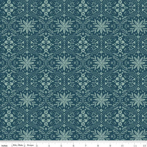 Buds and Butterflies Collection Enchanting Garden Cotton Fabric C15352 emerald