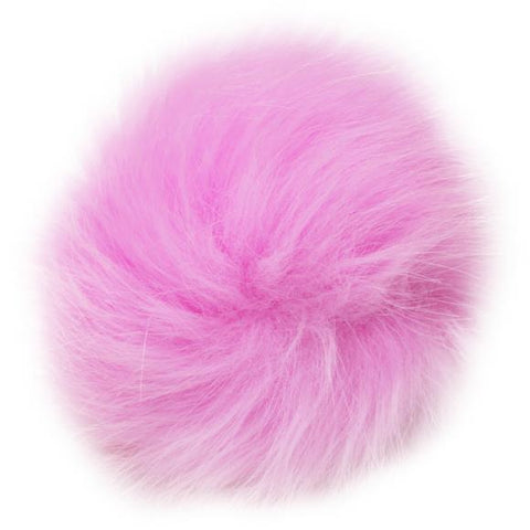 Pink Faux Fur Pom Pom with Loop FFPALL-11