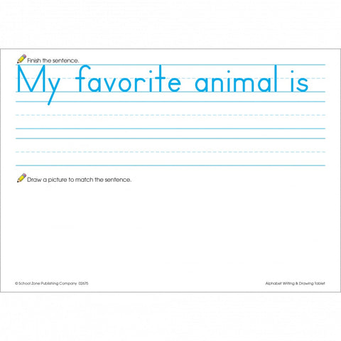 Finish the sentence workbook page