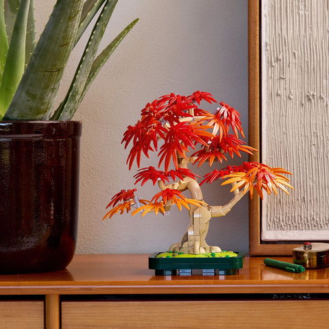 finished lifestyle, LEGO Botanicals Japanese Red Maple Bonsai Tree 10348