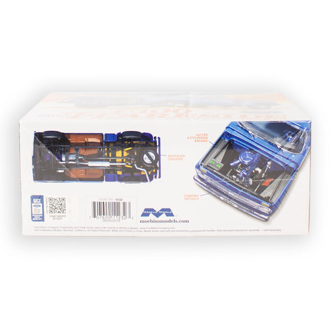 Side view of model car kit