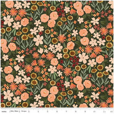 forest, Happy Fall Days Collection Autumn Fields Cotton Fabric C16341