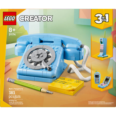 front, LEGO Creator 3 in 1 Retro Telephone Kids Toy 31174