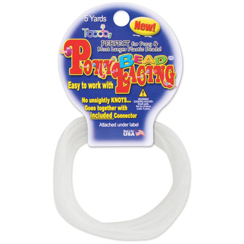 Frosted white bead lacing