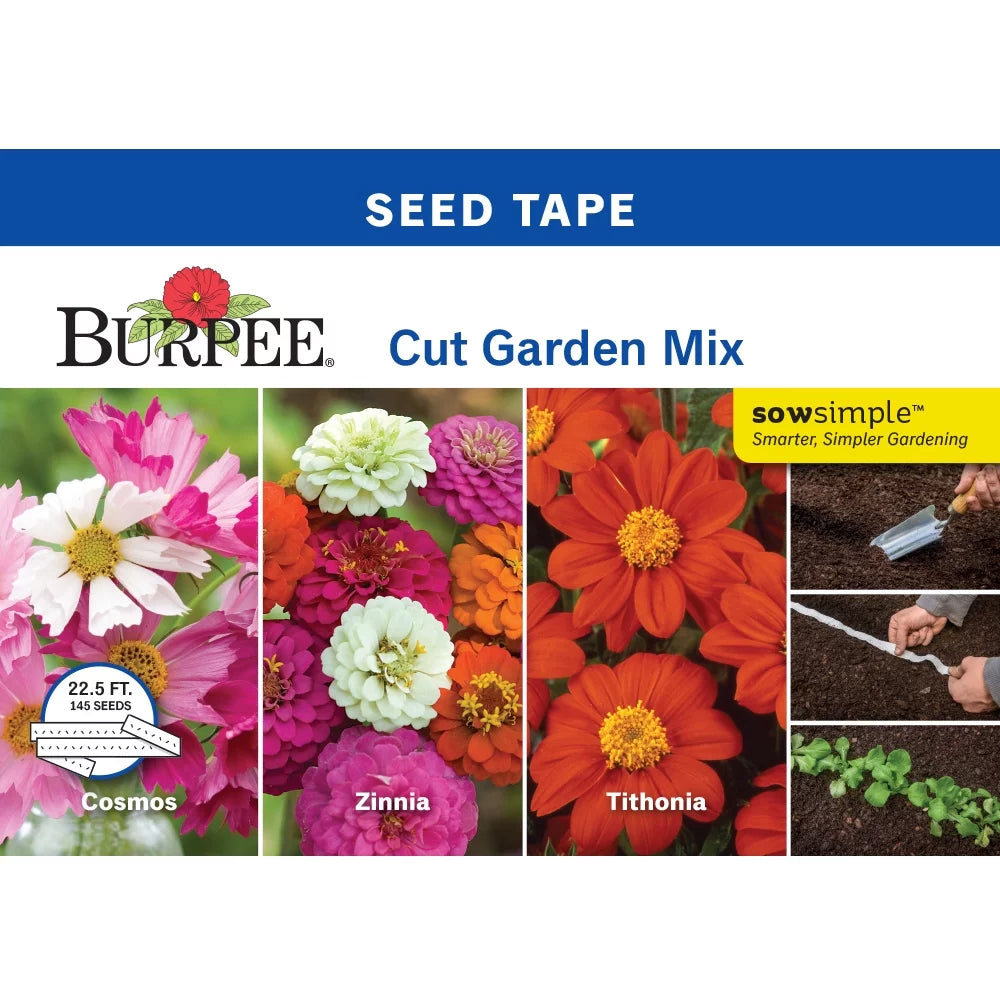 cutting garden seed mix Seed Tape Cut Garden Flower Mix 49993