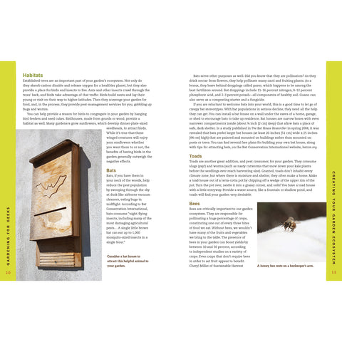 Inside of gardening book