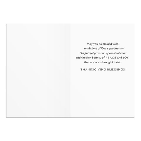 Inside of Give Thanks Card