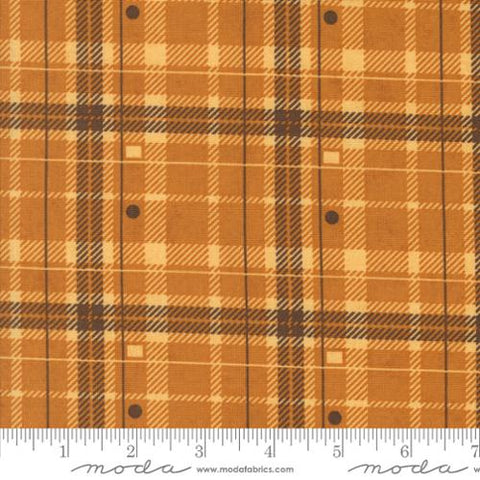 gold, Acorn Hollow Collection Hayride Checks Cotton Fabric 30764