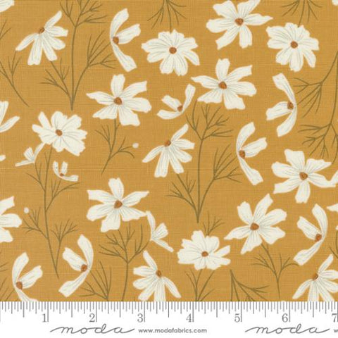 Gold, Sea Glass Summer Collection Cosmo Florals Cotton Fabric 43180
