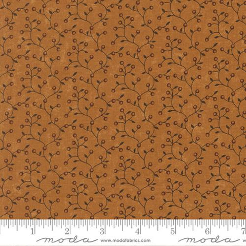 gold, Wheatland Collection Berry Vines Cotton Fabric 9796