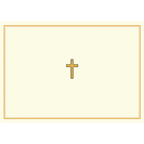 Gold Cross Boxed Note Cards 306296 front