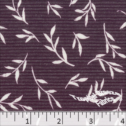 grape, Poly Rayon Leaf Print Fabric 578517
