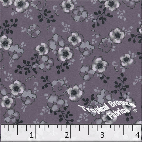 grape, Silk Mist Print Polyester Fabric 042515