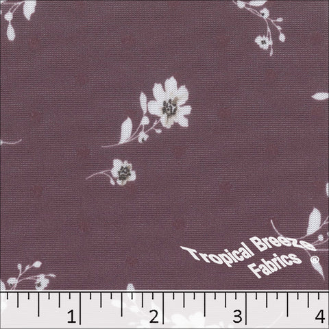 grape, Swiss Dot Knit Floral Print 573521