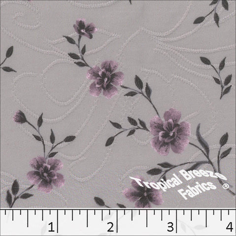grapemist, Jacquard Knit Floral Print Fabric 572523