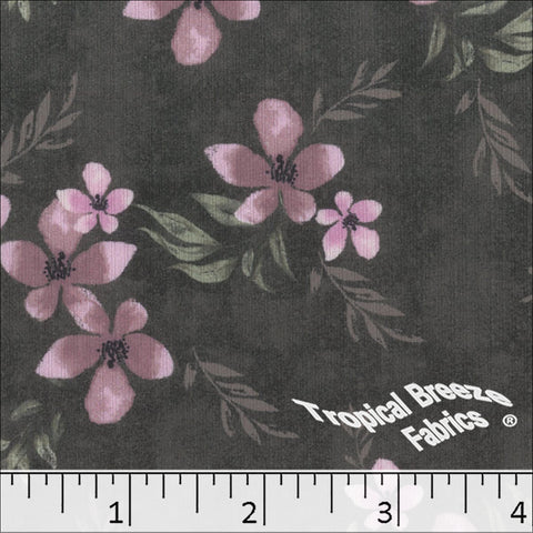 grapemist, Mini Rib Knit Floral Print Fabric 572519