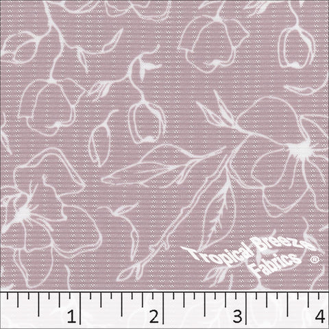 grapemist, Poly Rayon Floral Print Fabric 04450