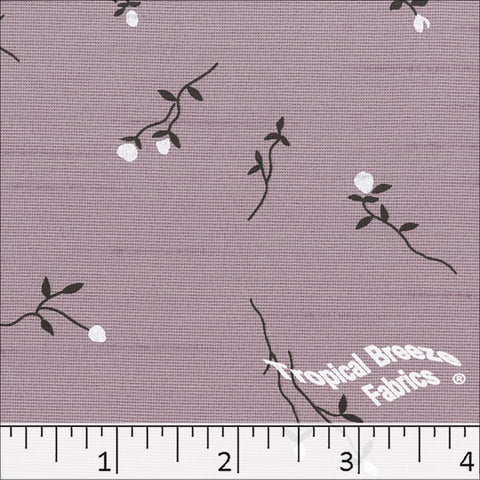 grapemist, Tiny Floral Polyester Print Fabric 045512