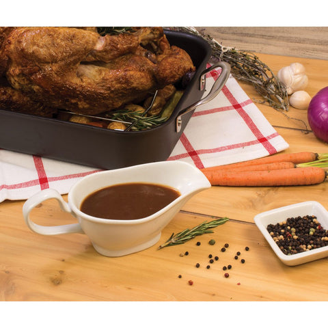Gravy boat with turkey
