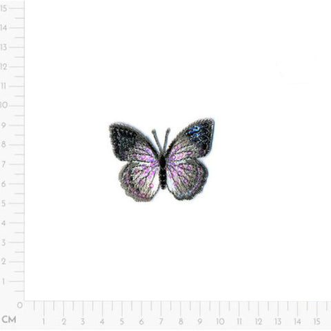 gray, Sequin Butterfly Applique M15338