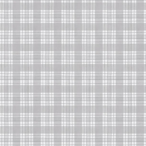 Zest for Life Collection Plaid Cotton Fabric 19159 gray