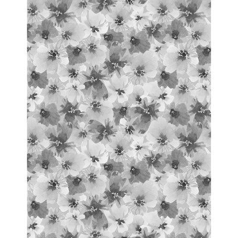Gray floral fabric