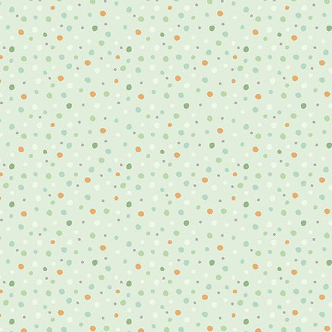 Hello Sunbeam Collection Small Dots Cotton Fabric Green
