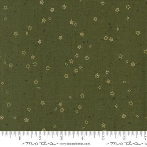 green, Forged Found and Hand Me Down Collection Stardust Cotton Fabric 45637