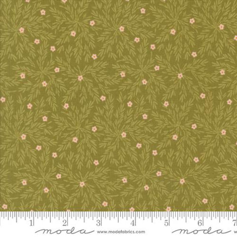 green, Frivolity Collection Lichen and Moss Cotton Fabric 43194