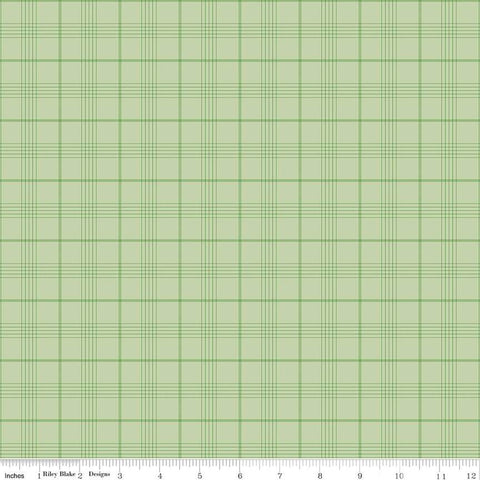 Green, Peter Rabbit and Friends Collection Plaid Cotton Fabric CD15865