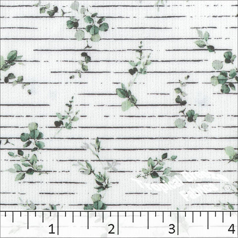 green, Pick Stripe Polyester Fabric 042526