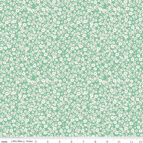 Spring Gardens Collection Blossoms Cotton Fabric C14113 green