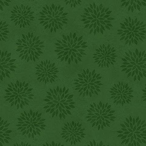 Sunflower Splendor Collection Tonal Flowers Cotton Fabric 83333 green