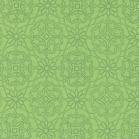 Sunflowers in My Heart Collection Geometric Cotton Fabric 27322 green