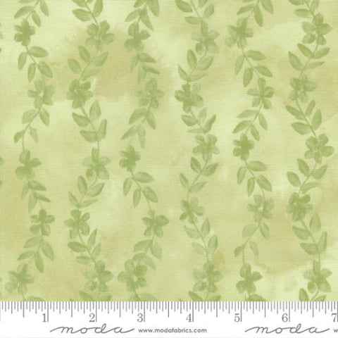 green Sweet Cecily Collection Floral Vine Cotton Fabric 24646