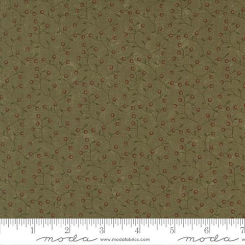 green, Wheatland Collection Berry Vines Cotton Fabric 9796