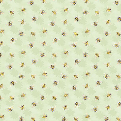 Zest for Collection Bee Toss Cotton Fabric 19157 green