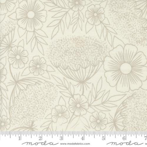 Field of Flowers Collection Queen Annes Lace Cotton Fabric 3314 grey
