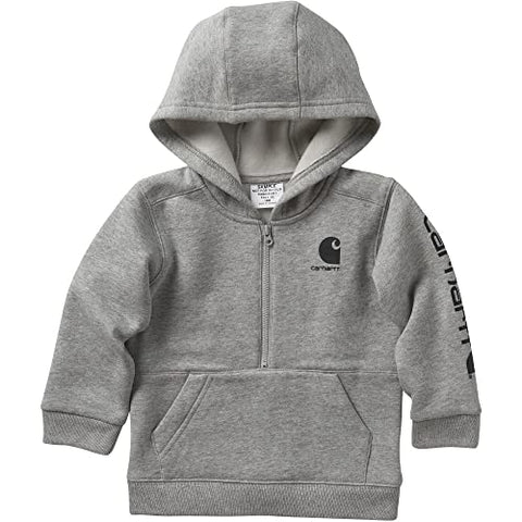 Boys' Long-Sleeve Half-Zip Sweatshirt CA6273-H01 Grey Heather