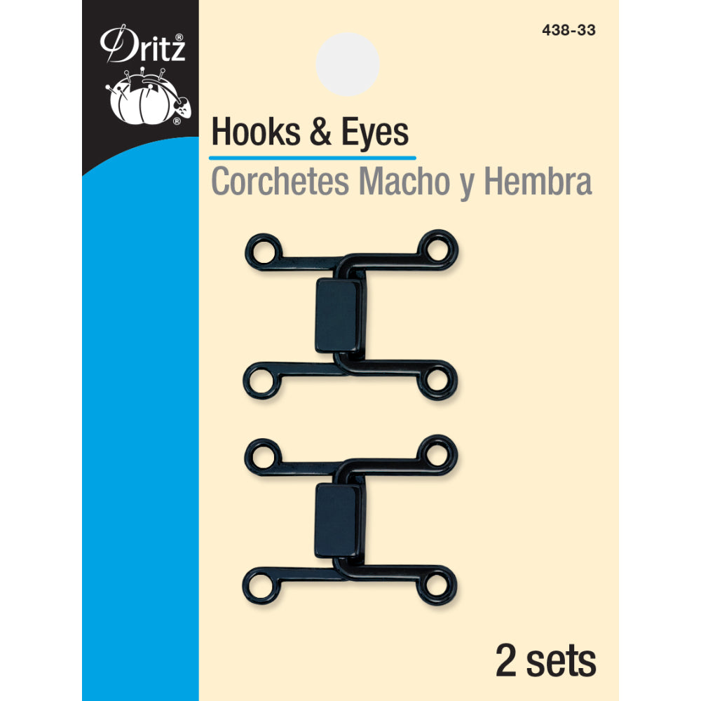 Dritz Rectangle Hooks & Eyes 438-65 Set of 2 – Good's Store Online