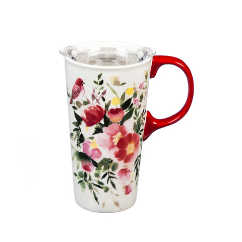 Floral travle mug