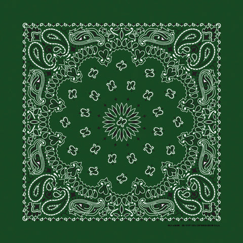 Hunter Green Paisley Handkerchief