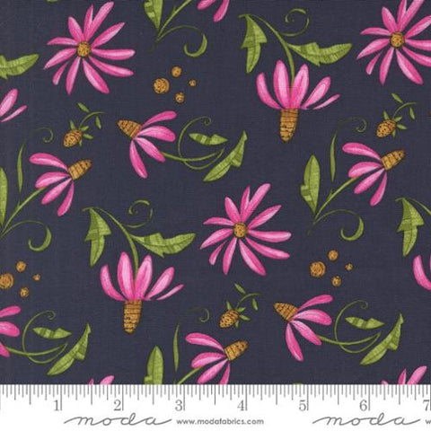 indigo, Superbloom Collection Daisy Cotton Fabric 48783