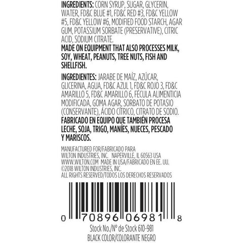Label for icing color